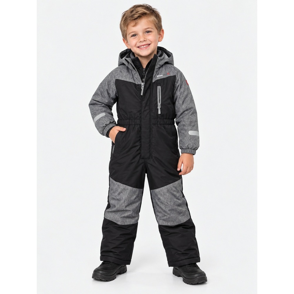 Swiss Tech Expedition Kids Snow Suit Black Gray Water Repellent Insulated 5T NWT